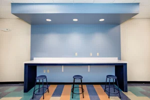 An image of the study nook in closeup